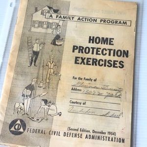 1954 Civil Defense Booklet Original